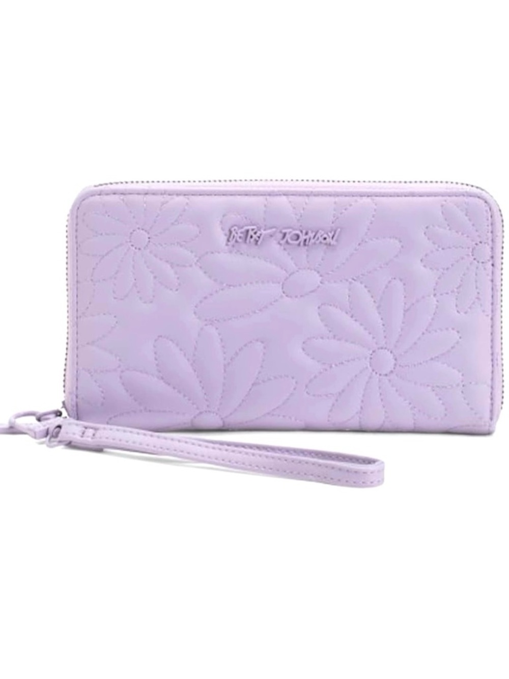 Betsey Johnson Lavender Quilted Daisy Wristlet